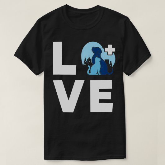 Vet Tech Love動物獣医テク Tシャツ (デザイン正面)