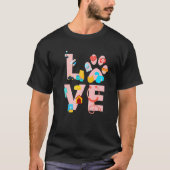Vet Tech Love Veterinary Technician 1 Tシャツ (正面)