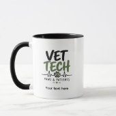 Vet Tech Paws & Patients マグカップ (左)