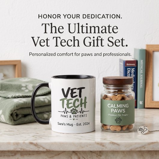 Vet Tech Paws & Patients マグカップ