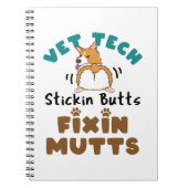Vet Tech Stickinのお尻とFixinの変異 ノートブック (正面)
