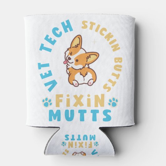 Vet Tech Stickinのお尻とFixinの変異 缶クーラー (裏面)