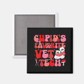 Vet Tech Valentines Day Veterinary Vet Student Vet マグネット (正面/裏面)