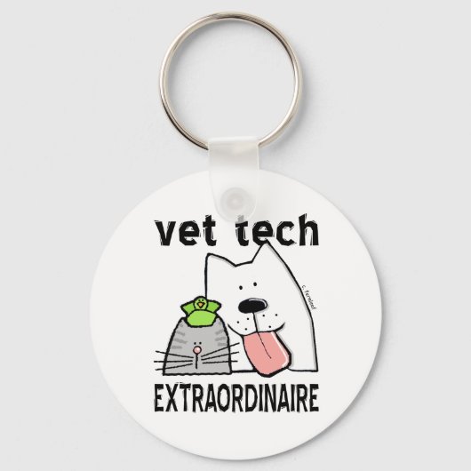 vet+tech vet+tech+gifts vet+tech+tech+ギア獣医+t キーホルダー (正面)