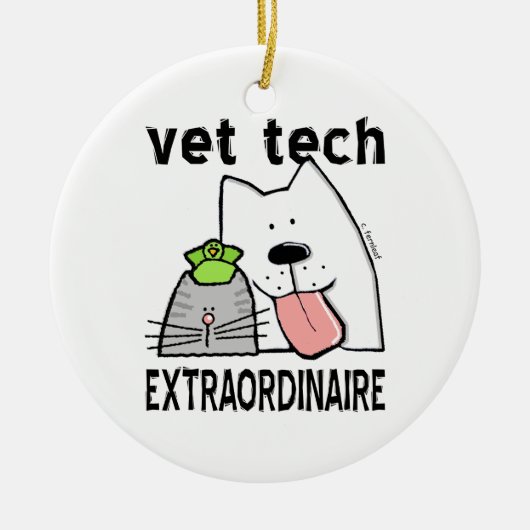 vet+tech vet+tech+gifts vet+tech+tech+ギア獣医+t セラミックオーナメント (正面)