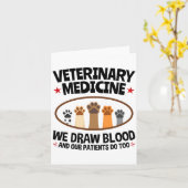 Vet Tech Veterinarian Funny Draw Blood Quote  カード (黄色い花)