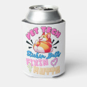 vet tech,veterinary technician,funny,nurse,cute 缶クーラー (缶裏面)