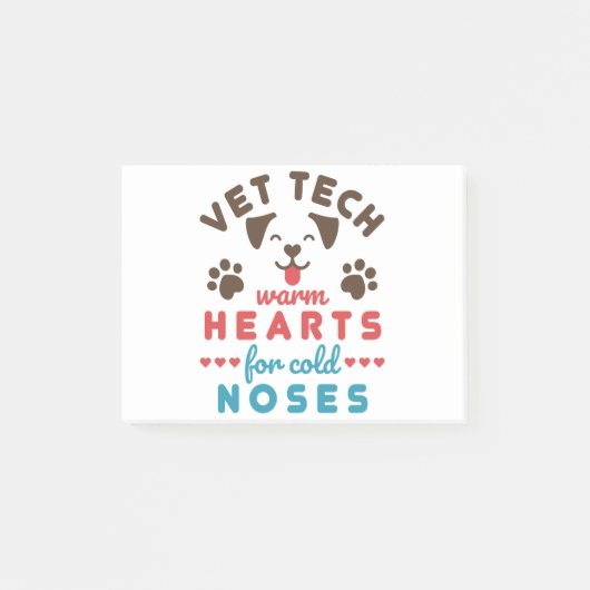 Vet Tech Warmハートfor Cold Noses ポストイット (正面)