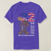 Veteran 22 A Day Take Their Lives End Veteran Suic Tシャツ (デザイン正面)
