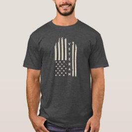 Veteran Day Patriotic Celebration Retro USA Flag Tシャツ
