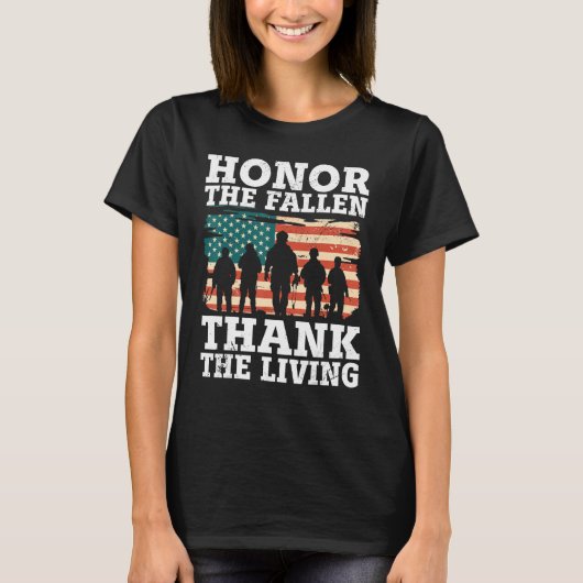 Veteran Honor The Fallen Patriotic Veterans Day Tシャツ (正面)