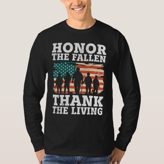 Veteran Honor The Fallen Patriotic Veterans Day Tシャツ (正面)