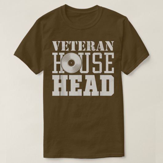 Veteran House Head - House Music Old School Rave E Tシャツ (デザイン正面)