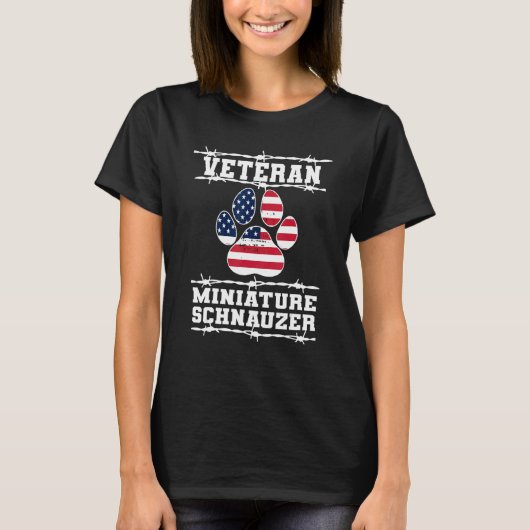 Veteran Miniature Schnauzer Retired Dog  Retiremen Tシャツ (正面)