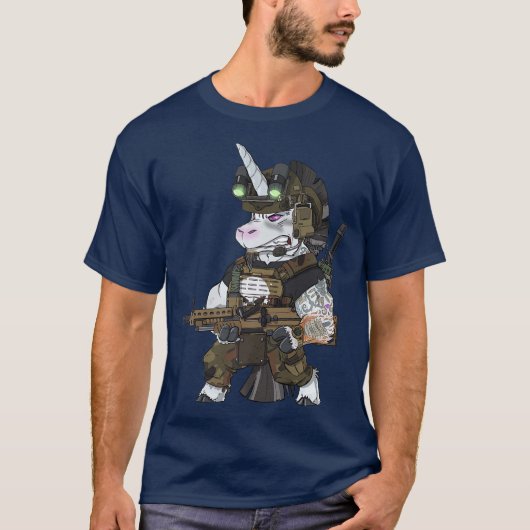 Veteran Operator Military Tactical Unicorn Tシャツ (正面)