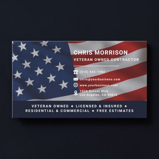 Veteran Owned Contractor Professional 名刺