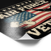 Veteran US Air Force American America Flag  フォトプリント (角)