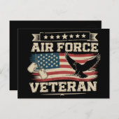 Veteran US Air Force American America Flag  ポストカード (正面/裏面)