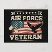 Veteran US Air Force American America Flag  ポストカード (正面)