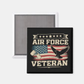 Veteran US Air Force American America Flag マグネット (正面/裏面)