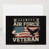 Veteran US Air Force American America Flag  招待状 (正面/裏面)