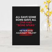 Veterans Anti-trump Draft Dodger Bone Spurs For Ve カード (黄色い花)