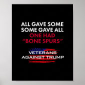 Veterans Anti-trump Draft Dodger Bone Spurs For Ve ポスター (正面)