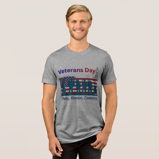 Veterans Day トライブレンドTシャツ (正面全面)