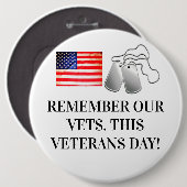 VETERANS DAY 退役軍人を偲んで 缶バッジ (正面&裏面)