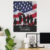 Veterans Day 2025: Never Forget ポスター (ホームオフィス)