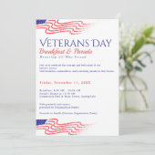 Veterans Day Breakfast Patriotic Parade Fundraiser 招待状 (スタンド正面)