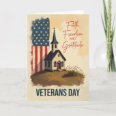 Veterans Day Faith Freedom and Gratitude Chapel カード (正面)