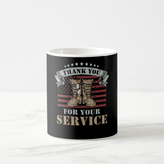 Veterans Day Gift Thank You for your service コーヒーマグカップ (中央)