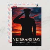 Veterans Day, Halloween, and Christmas 2025 Holida シーズンポストカード (正面/裏面)