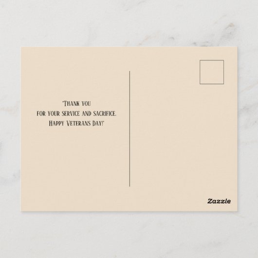 Veterans Day - Honor And Remember ポストカード (裏面)