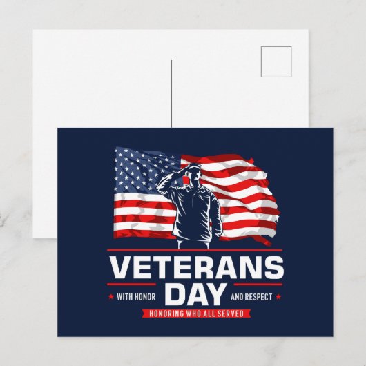 Veterans Day - Honoring all who served Postcard ポストカード (正面/裏面)