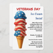 Veterans Day | Ice cream social party 招待状 (正面/裏面)