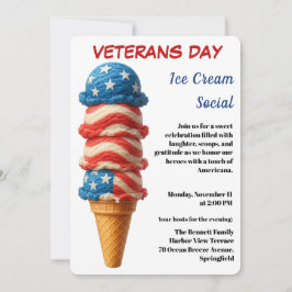 Veterans Day | Ice cream social party 招待状