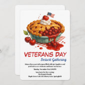 Veterans Day Invitation | Cherry Pie Celebration 招待状 (正面/裏面)