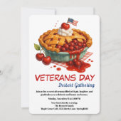 Veterans Day Invitation | Cherry Pie Celebration 招待状 (正面)
