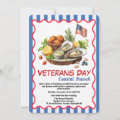 Veterans Day Invitation | Coastal Brunch Celebrati 招待状 (正面)
