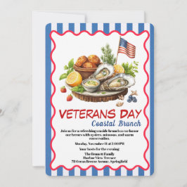 Veterans Day Invitation | Coastal Brunch Celebrati 招待状