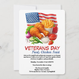 Veterans Day Invitation | Fried Chicken Feast 招待状