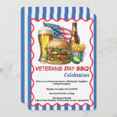 Veterans Day Invitation | Honoring Heroes BBQ 招待状 (正面/裏面)