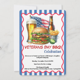 Veterans Day Invitation | Honoring Heroes BBQ 招待状
