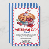 Veterans Day Invitation | Patriotic Brunch 招待状 (正面/裏面)