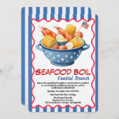 Veterans Day Invitation | Seafood Boil Celebration 招待状 (正面/裏面)