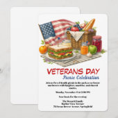 Veterans Day | Picnic Celebration 招待状 (正面/裏面)