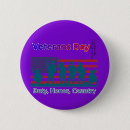 Veterans day purple 缶バッジ