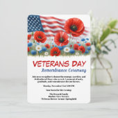 Veterans Day | Remembrance Ceremony 招待状 (スタンド正面)